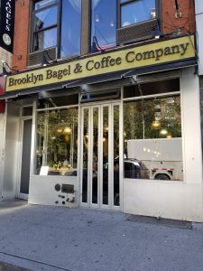 Outside of Brooklyn Bagel & Coffee Company in Chelsea